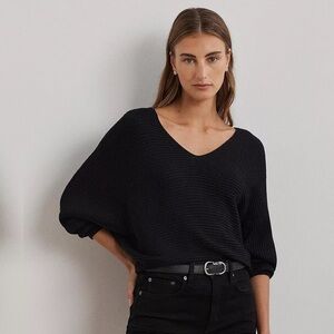 Lauren Ralph Lauren Black
Women's Rib-Knit Dolman-Sleeve Sweater